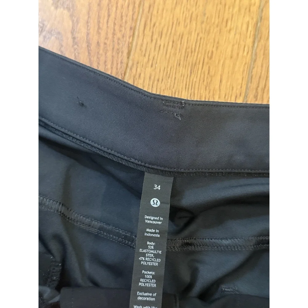 Lululemon Men's ABC 5 Pocket Pants Sz 34 Slim Tapered Dark Grey Stretch Business